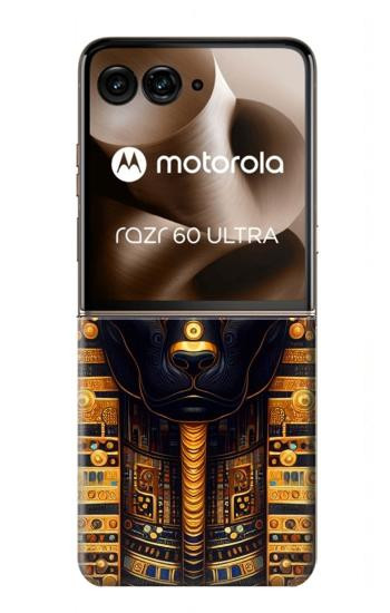 S3992 Anubis noir et or Etui Coque Housse pour Motorola Razr 70 Ultra, 60 Ultra, 50 Ultra, Ultra 2026, Ultra 2025