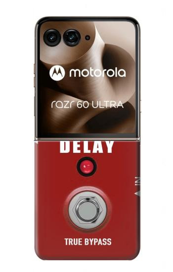 S4011 Graphique de guitare analogique rouge avec delay Etui Coque Housse pour Motorola Razr 70 Ultra, 60 Ultra, 50 Ultra, Ultra 2026, Ultra 2025