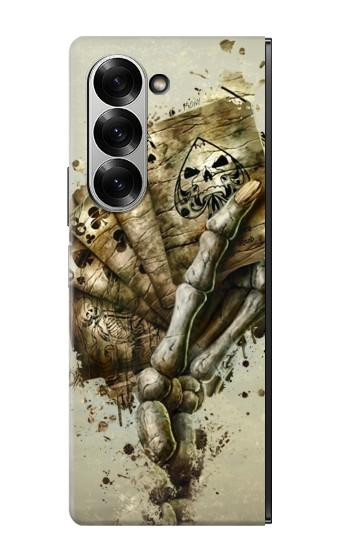 S0550 Carte Poker Crâne Etui Coque Housse pour Samsung Galaxy Z Fold 7