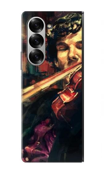S0723 Peinture Art violon Etui Coque Housse pour Samsung Galaxy Z Fold 7