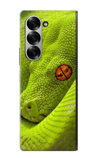 S0785 Serpent vert Etui Coque Housse pour Samsung Galaxy Z Fold 7