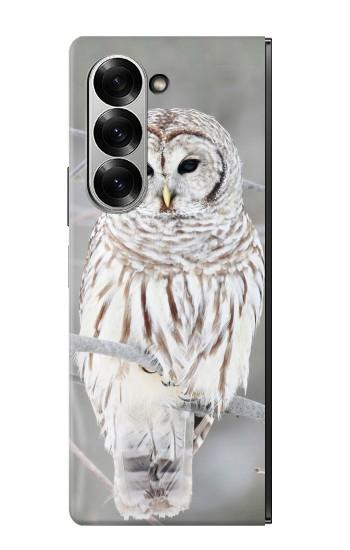 S1566 Milou Blanc Chouette Chouette Etui Coque Housse pour Samsung Galaxy Z Fold 7