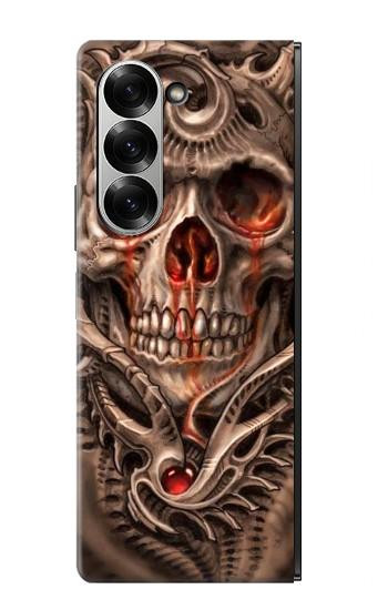 S1675 Crâne sang Tatouage Etui Coque Housse pour Samsung Galaxy Z Fold 7