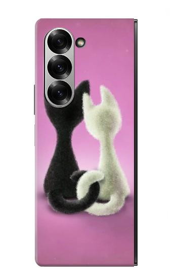 S1832 Chat d'amour Etui Coque Housse pour Samsung Galaxy Z Fold 7