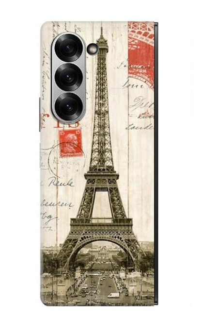 S2108 Tour Eiffel de Paris Carte postale Etui Coque Housse pour Samsung Galaxy Z Fold 7
