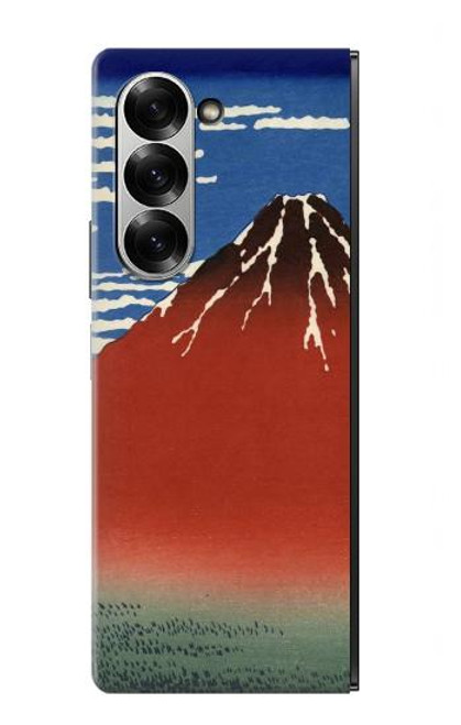 S2390 Katsushika Hokusai Fuji Rouge Etui Coque Housse pour Samsung Galaxy Z Fold 7