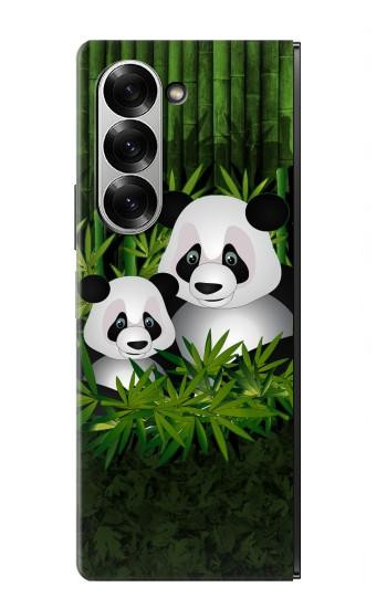 S2441 Forêt de Bambous de la famille Panda Etui Coque Housse pour Samsung Galaxy Z Fold 7