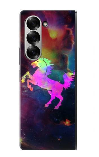 S2486 Arc en ciel espace de nébuleuse Licorne Etui Coque Housse pour Samsung Galaxy Z Fold 7