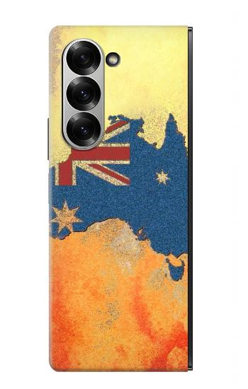S2494 Australie Drapeau Carte texture de la roche Etui Coque Housse pour Samsung Galaxy Z Fold 7
