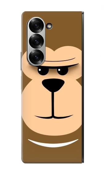 S2721 Mignon grincheux Singe Dessin animé Etui Coque Housse pour Samsung Galaxy Z Fold 7