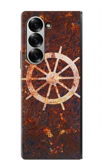 S2766 Roue de bateau Rusty Texture Etui Coque Housse pour Samsung Galaxy Z Fold 7