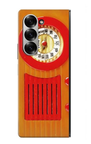 S2780 Radio bakélite orange millésimé Etui Coque Housse pour Samsung Galaxy Z Fold 7