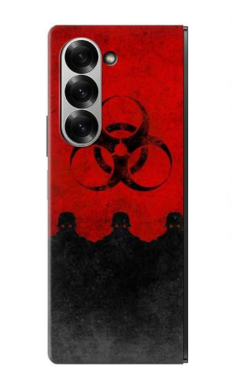 S2917 Biohazards Virus Alert Rouge Etui Coque Housse pour Samsung Galaxy Z Fold 7