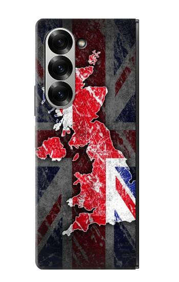 S2936 Royaume-Uni Drapeau britannique Carte Etui Coque Housse pour Samsung Galaxy Z Fold 7