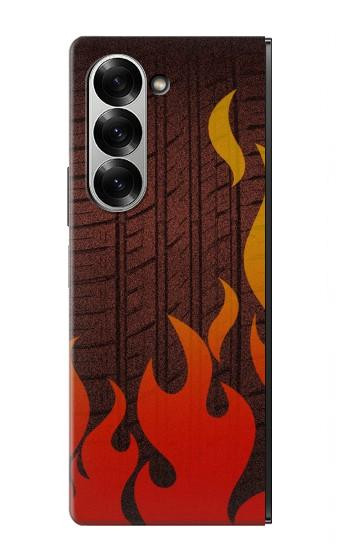 S2988 Voiture de rallye Neumáticos Feu Etui Coque Housse pour Samsung Galaxy Z Fold 7