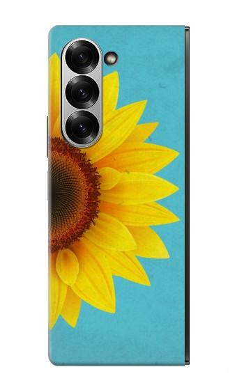 S3039 Tournesol Bleu millésimé Etui Coque Housse pour Samsung Galaxy Z Fold 7