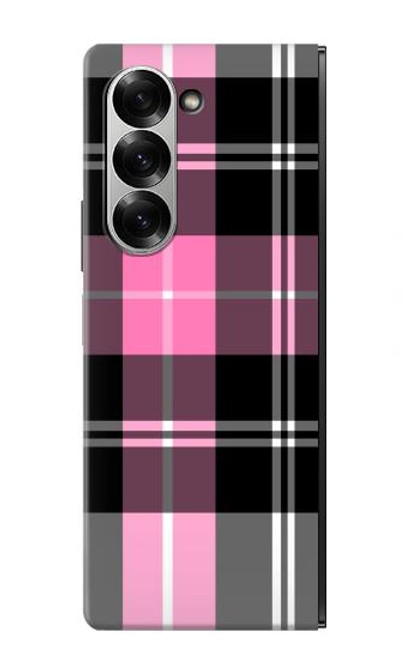S3091 Motif rose à carreaux Etui Coque Housse pour Samsung Galaxy Z Fold 7