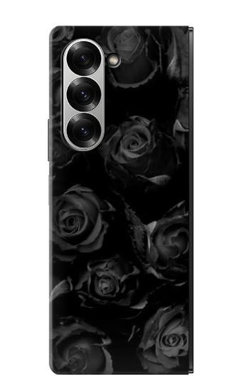 S3153 Noir Roses Etui Coque Housse pour Samsung Galaxy Z Fold 7