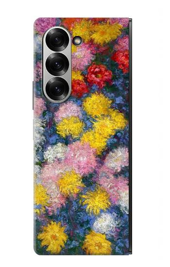 S3342 Claude Monet Chrysanthèmes Etui Coque Housse pour Samsung Galaxy Z Fold 7