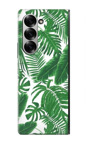 S3457 Papier Palm Monstera Etui Coque Housse pour Samsung Galaxy Z Fold 7