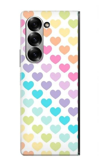 S3499 Motif coloré coeur Etui Coque Housse pour Samsung Galaxy Z Fold 7