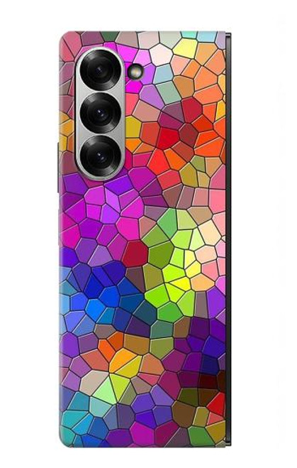S3677 Mosaïques de briques colorées Etui Coque Housse pour Samsung Galaxy Z Fold 7