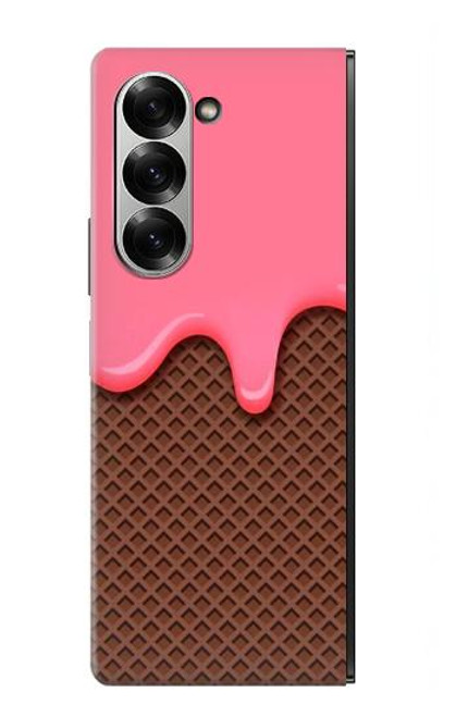 S3754 Cornet de crème glacée à la fraise Etui Coque Housse pour Samsung Galaxy Z Fold 7