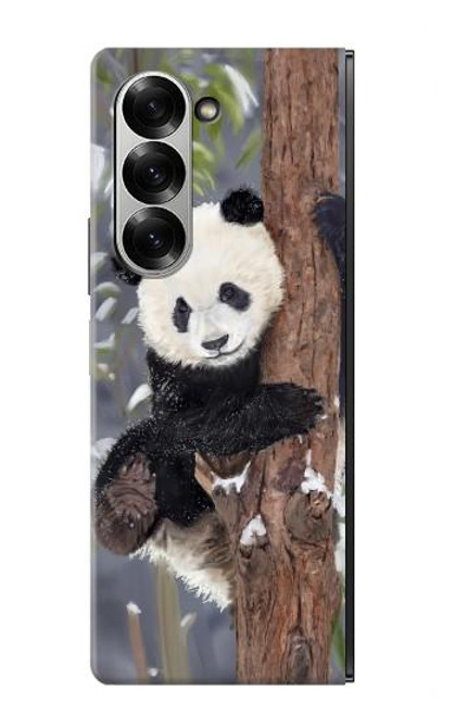 S3793 Peinture de neige mignon bébé panda Etui Coque Housse pour Samsung Galaxy Z Fold 7