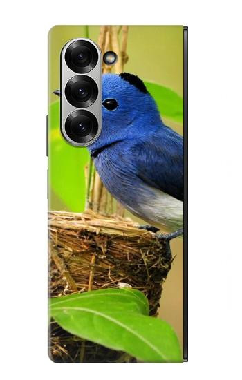 S3839 Oiseau bleu du bonheur Oiseau bleu Etui Coque Housse pour Samsung Galaxy Z Fold 7