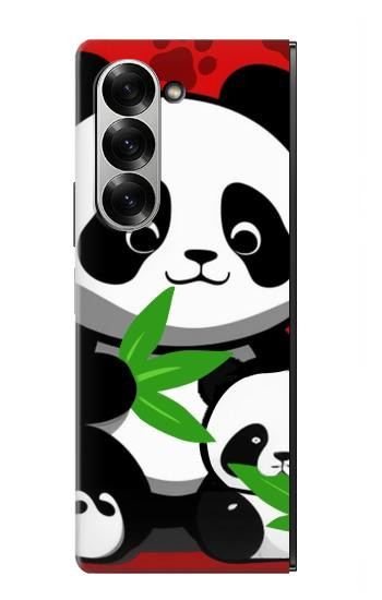 S3929 Panda mignon mangeant du bambou Etui Coque Housse pour Samsung Galaxy Z Fold 7