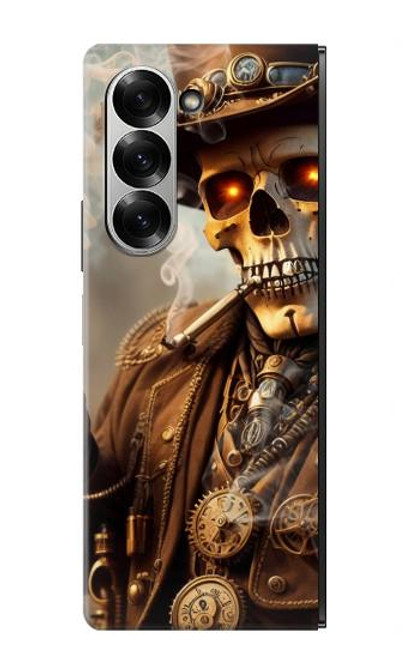 S3949 Crâne Steampunk Fumer Etui Coque Housse pour Samsung Galaxy Z Fold 7