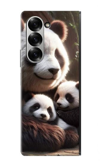 S4008 Famille de pandas Etui Coque Housse pour Samsung Galaxy Z Fold 7