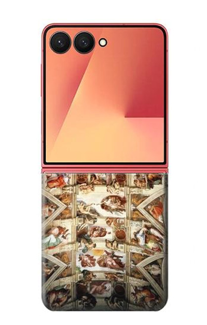 S0177 Michelangelo Chapelle plafond Etui Coque Housse pour Samsung Galaxy Z Flip 7