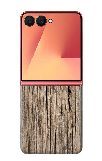 S0600 Bois imprimé graphique Etui Coque Housse pour Samsung Galaxy Z Flip 7