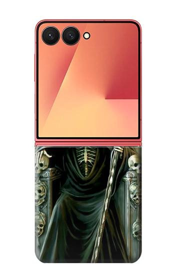 S1024 Roi Squelette Faucheuse Etui Coque Housse pour Samsung Galaxy Z Flip 7