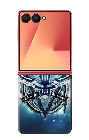 S1135 Loup avec des couteaux Roche Etui Coque Housse pour Samsung Galaxy Z Flip 7