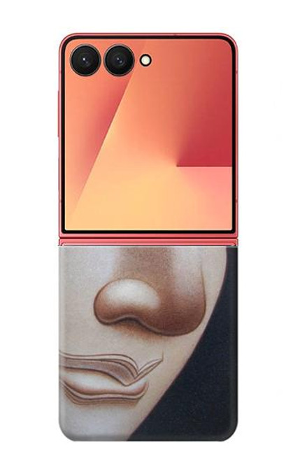 S1255 Visage du Bouddha Etui Coque Housse pour Samsung Galaxy Z Flip 7