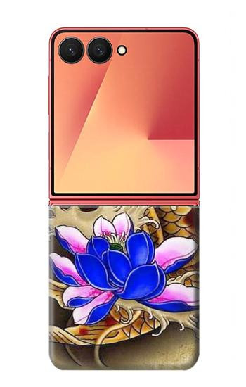 S1604 Carpe Koi poisson japonais Tatouage Etui Coque Housse pour Samsung Galaxy Z Flip 7