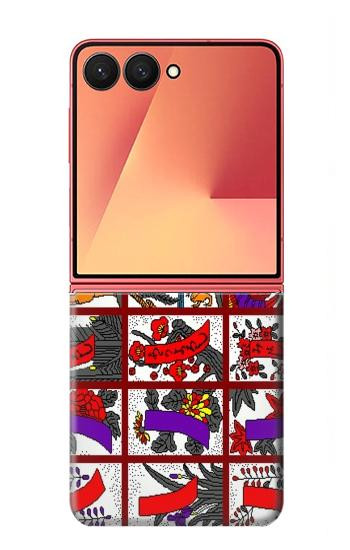 S1923 Hanafuda japonaise Carte de fleur Etui Coque Housse pour Samsung Galaxy Z Flip 7
