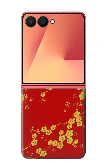 S2050 fleur de Cerisiers chinois imprimé graphique Etui Coque Housse pour Samsung Galaxy Z Flip 7