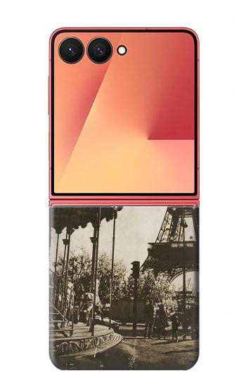 S2174 Tour Eiffel Paris Millésime Etui Coque Housse pour Samsung Galaxy Z Flip 7