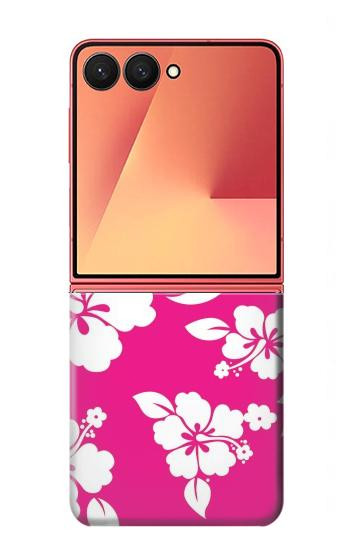 S2246 Motif rose Hawai Hibiscus Etui Coque Housse pour Samsung Galaxy Z Flip 7