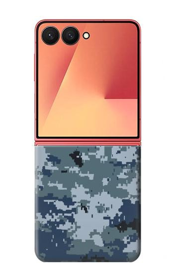 S2346 Marine Camo camouflage graphique Etui Coque Housse pour Samsung Galaxy Z Flip 7