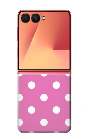 S2358 Rose à pois Etui Coque Housse pour Samsung Galaxy Z Flip 7