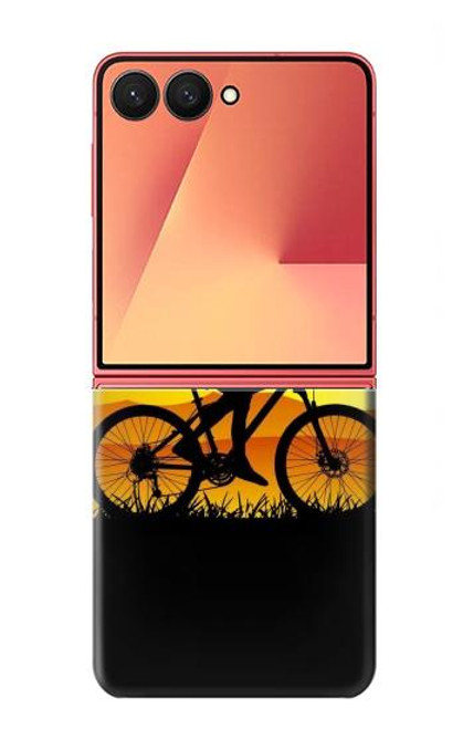 S2385 Vélo Vélo Coucher de soleil Etui Coque Housse pour Samsung Galaxy Z Flip 7