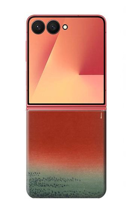 S2390 Katsushika Hokusai Fuji Rouge Etui Coque Housse pour Samsung Galaxy Z Flip 7