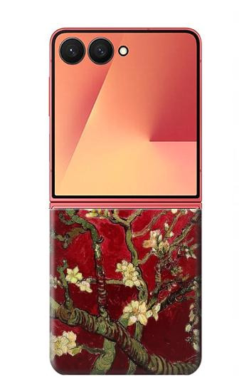 S2414 Rouge Fleur amandier Van Gogh Etui Coque Housse pour Samsung Galaxy Z Flip 7