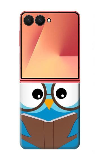 S2521 Nerd Mignon Chouette Dessin animé Etui Coque Housse pour Samsung Galaxy Z Flip 7