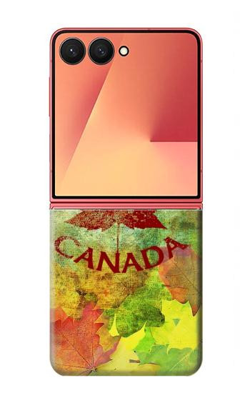 S2523 Canada Feuille d'érable d'automne Etui Coque Housse pour Samsung Galaxy Z Flip 7