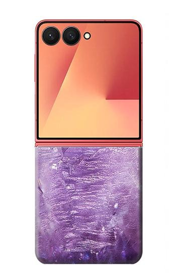 S2690 Cristaux améthyste imprimés graphiques Etui Coque Housse pour Samsung Galaxy Z Flip 7
